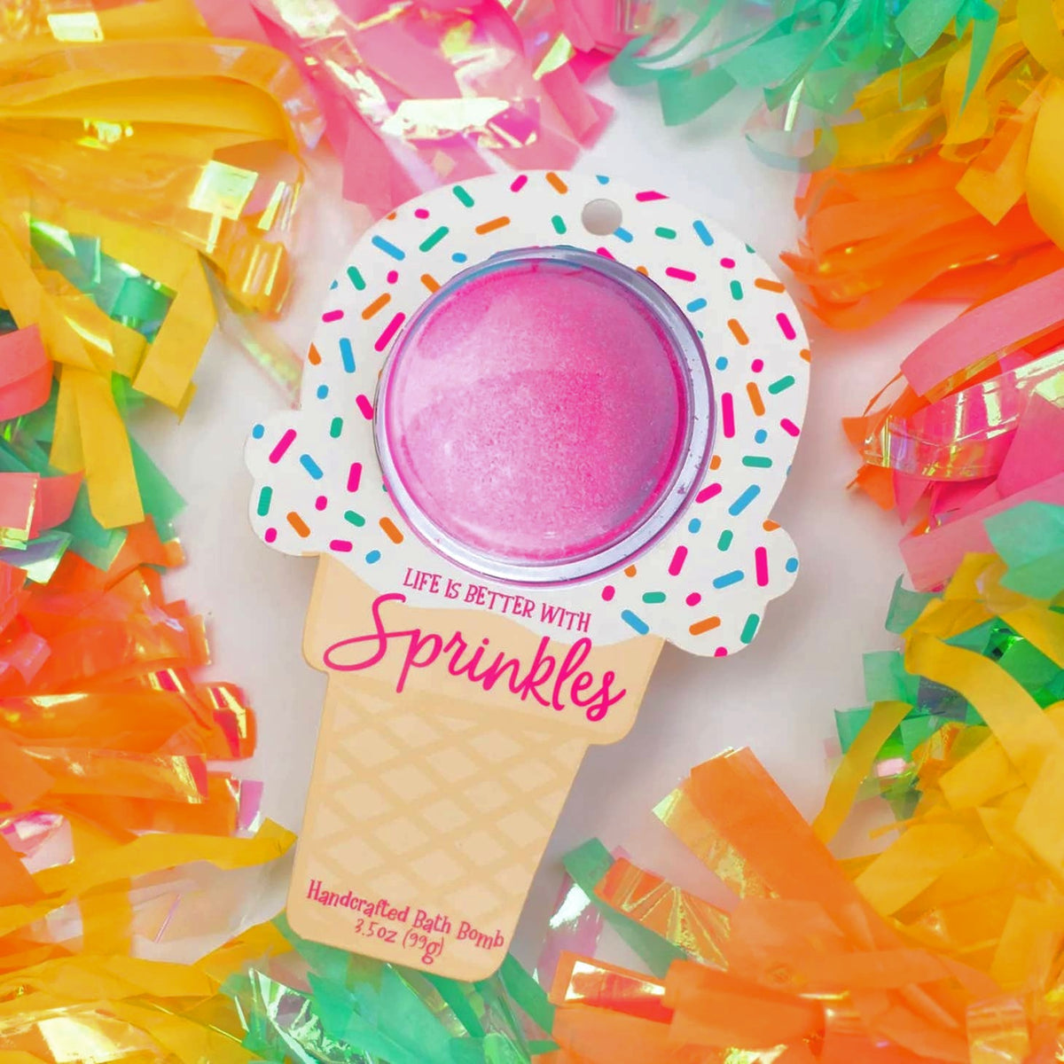 Starfruit Sprinkles Ice Cream Bath bomb