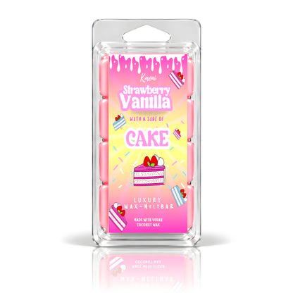 Strawberry Vanilla with a slice of Cake Wax Snap Bar