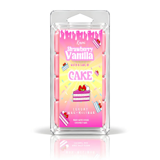 Strawberry Vanilla with a slice of Cake Wax Snap Bar