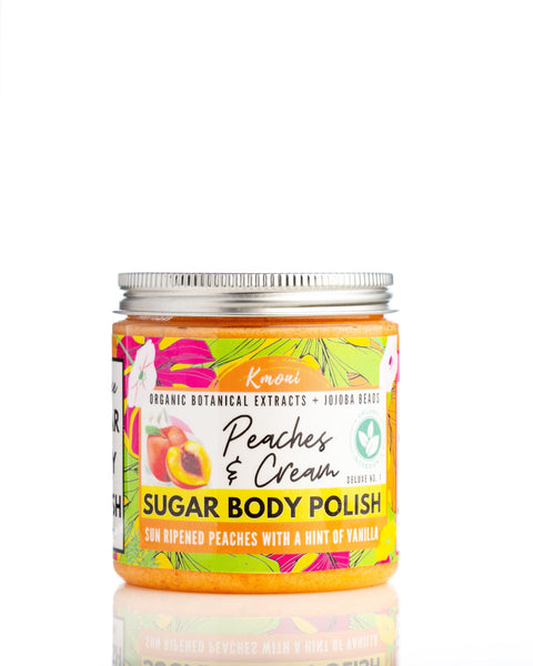 Peaches & Cream Botanical Sugar Body Polish - Kmoni Cosmetics