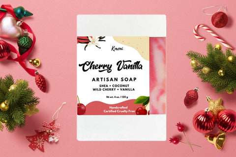 Cherry Vanilla Artisan Soap - Kmoni Cosmetics