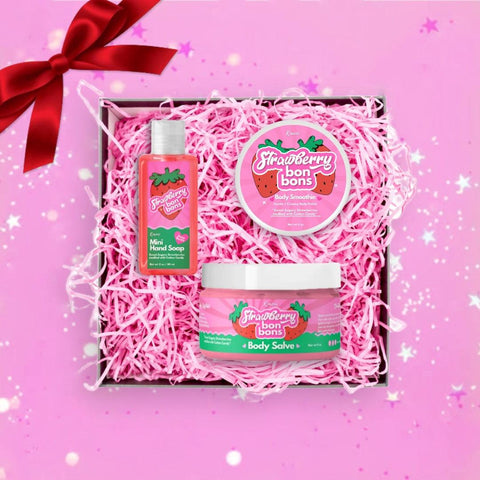 Strawberry Bon Bons Holiday Gift Set - Kmoni Cosmetics